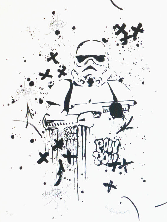 Stormtrooper X POW! Art print personnalisé signé. Jp Malot