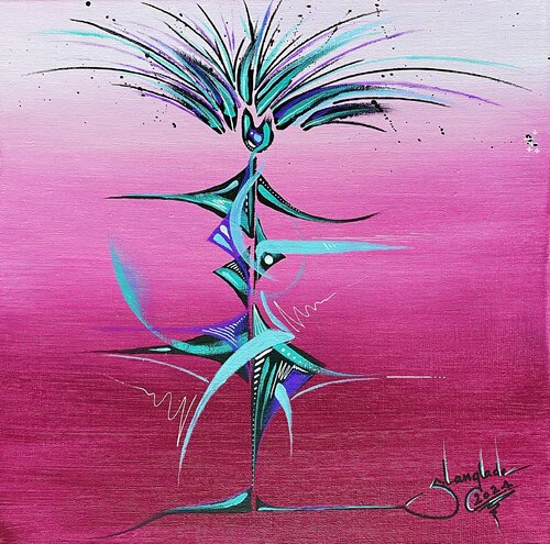 Lady Bud 3 by Sandrine Langlade, 油畫 for Sale on Singulart