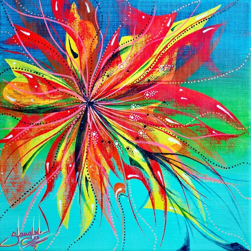 Fleur péï di Sandrine Langlade, Pittura in vendita su Singulart