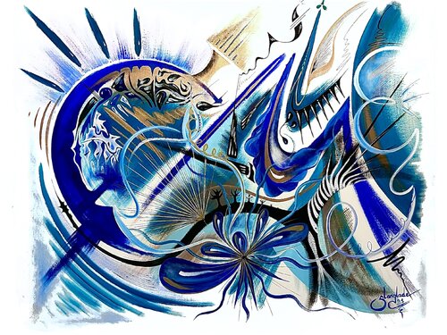 Jazz n Blues by Sandrine Langlade, 油畫 for Sale on Singulart