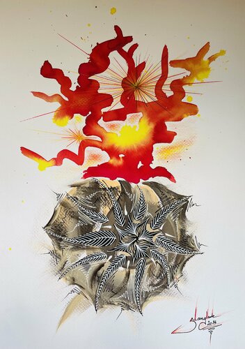 Incandescente by Sandrine Langlade, Work on Paper for Sale on Singulart
