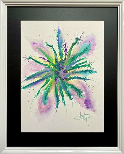 Lightning Roots 7 (fougère parasol) by Sandrine Langlade, 종이 for Sale on Singulart