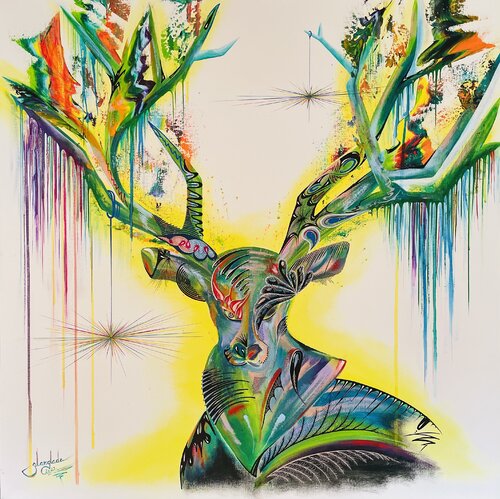 Magic Lapland von Sandrine Langlade, Malerei kaufen auf Singulart