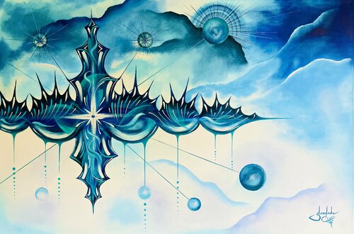 Starlight Meditation by Sandrine Langlade, 油畫 for Sale on Singulart