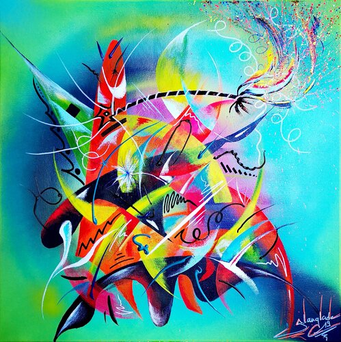 Abstract Rhapsody 1 by Sandrine Langlade, 油畫 for Sale on Singulart