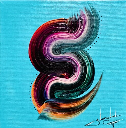 Spirale chromatique 2 by Sandrine Langlade, 油畫 for Sale on Singulart