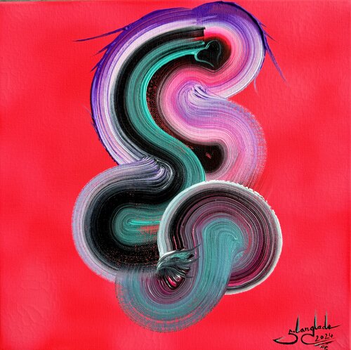 Spirale chromatique 3 by Sandrine Langlade, 油畫 for Sale on Singulart