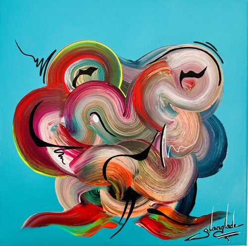 Spirale chromatique 6 by Sandrine Langlade, 油畫 for Sale on Singulart