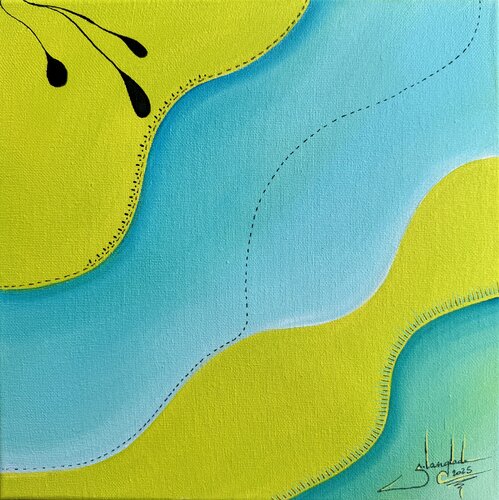 Itinéraires chromatiques 1 by Sandrine Langlade, 油畫 for Sale on Singulart