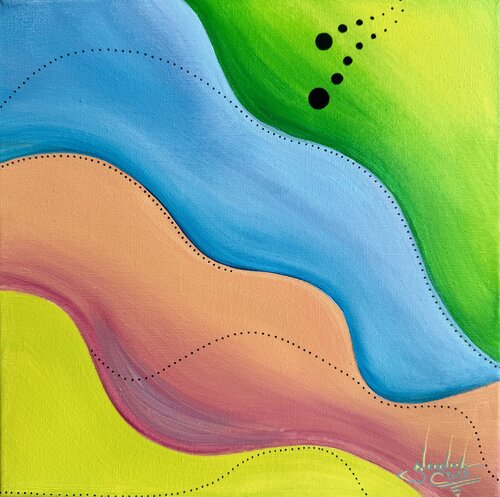 Itinéraires chromatiques 2 by Sandrine Langlade, 油畫 for Sale on Singulart