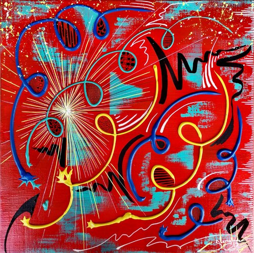 Peace of Joy 6 by Sandrine Langlade, 油畫 for Sale on Singulart