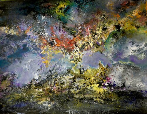 Le choc des Titans II di Marie T. Roche, Opera su carta in vendita su Singulart