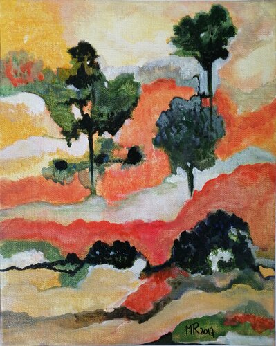 Arbres en Méditerranée by Marie T. Roche, 회화 for Sale on Singulart