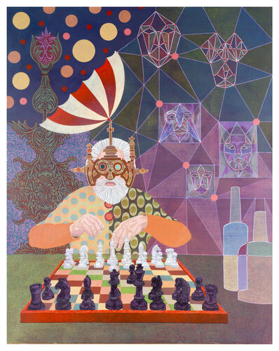 The chessplayer von Annemarie Petri, Malerei kaufen auf Singulart