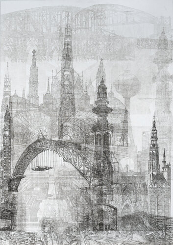 The city that emerged from the light di Annemarie Petri, Stampa in vendita su Singulart