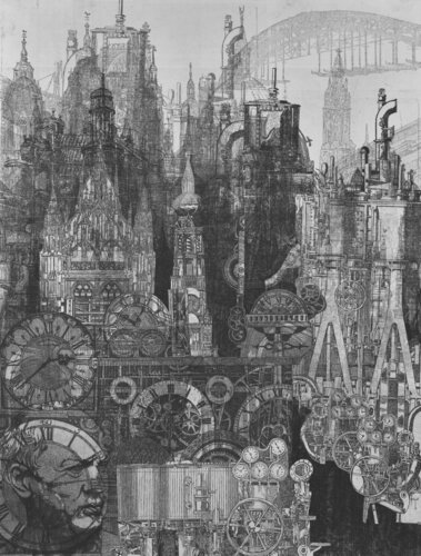 Time machine by Annemarie Petri, 종이 for Sale on Singulart