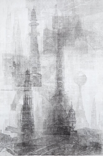 Bombed city de Annemarie Petri, Impresión a la venta en Singulart