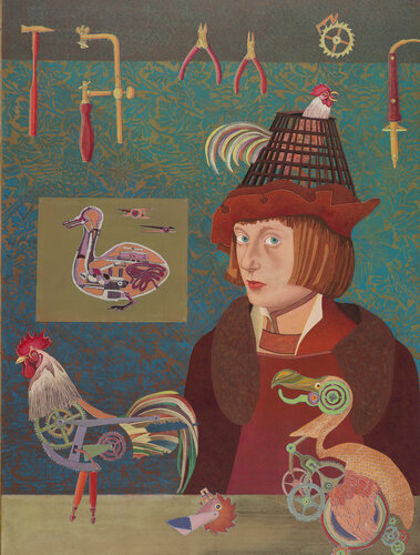 The bird catcher van Annemarie Petri, Schilderij te koop op Singulart