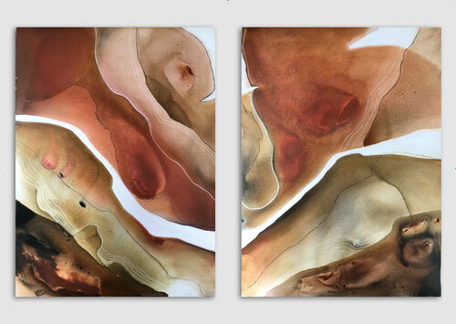 Desert Rose (diptych) Dinah Wakefield
