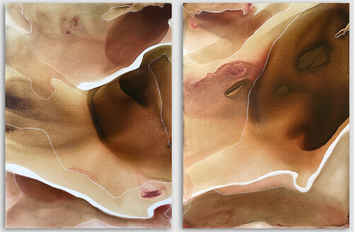Red Canyon (diptych) Dinah Wakefield
