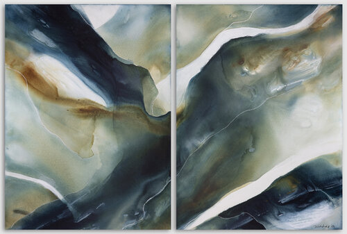 Taupo (diptych) van Dinah Wakefield, Schilderij te koop op Singulart