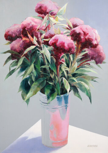 cockscomb1 di Sook Kim, Pittura in vendita su Singulart