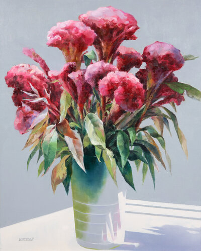 cockscomb2 di Sook Kim, Pittura in vendita su Singulart