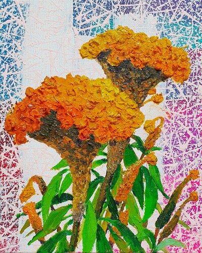 cockscomb1 di Sook Kim, Pittura in vendita su Singulart