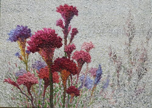 cockscomb - 기다림 van Sook Kim, Schilderij te koop op Singulart