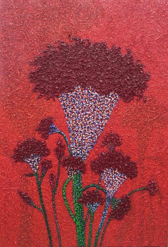 cockscomb - Shall we dance? di Sook Kim, Pittura in vendita su Singulart