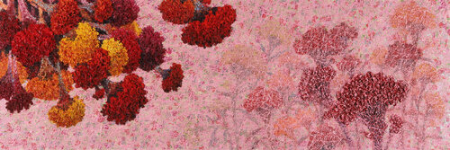 cockscomb - pink di Sook Kim, Pittura in vendita su Singulart