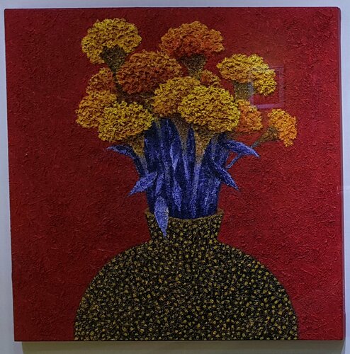 cockscomb - His love van Sook Kim, Schilderij te koop op Singulart