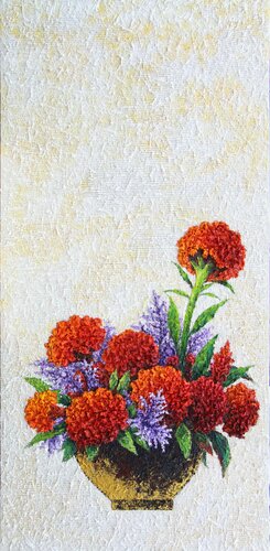 cockscomb - Happy story von Sook Kim, Malerei kaufen auf Singulart