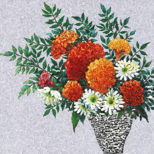 cockscomb - gift by Sook Kim, Painting for Sale on Singulart