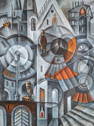 People On Their Way To Work by Eugene Ivanov, Painting for Sale on Singulart