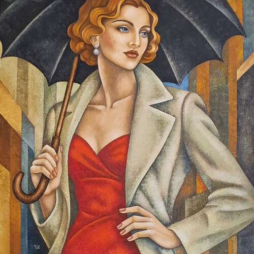 Lady With Umbrella by Eugene Ivanov, Painting for Sale on Singulart