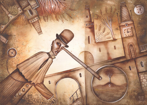 Observer par Eugene Ivanov, Peinture en vente sur Singulart