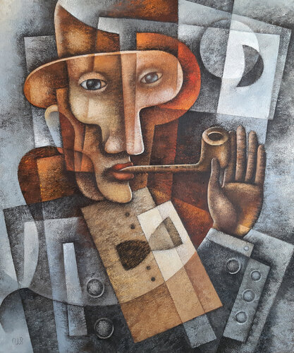 Man with a Pipe by Eugene Ivanov, 회화 for Sale on Singulart