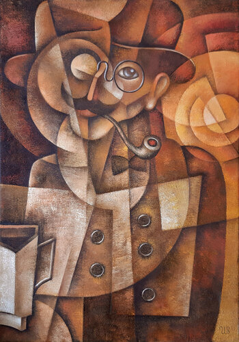 Man with a Newspaper de Eugene Ivanov, Pintura a la venta en Singulart