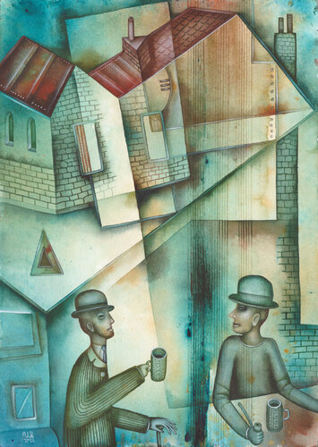 Two Comrades by Eugene Ivanov, Painting for Sale on Singulart