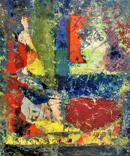 A la recherche des couleurs di Albina Urbanek, Pittura in vendita su Singulart
