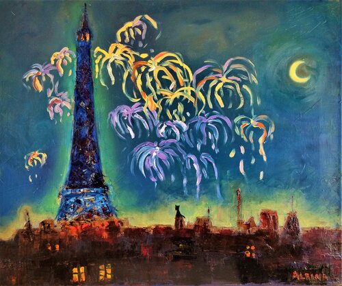 Par ma fenêtre de Albina Urbanek, Pintura a la venta en Singulart