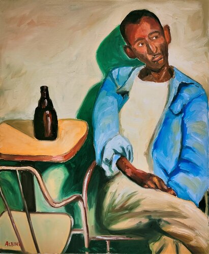 Au Café 2 di Albina Urbanek, Pittura in vendita su Singulart