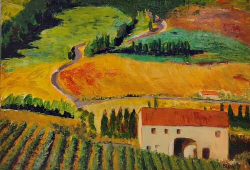 A la ferme (Italie) de Albina Urbanek, Pintura a la venta en Singulart