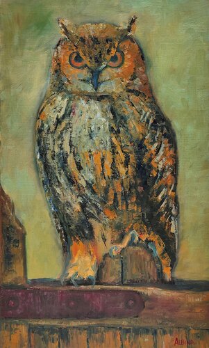 Hibou by Albina Urbanek, Painting for Sale on Singulart