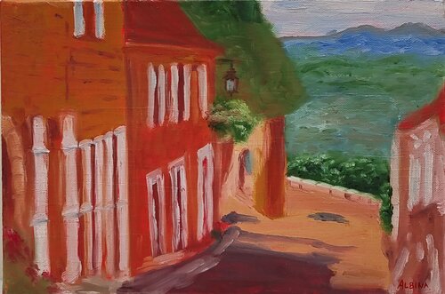 Paysage anonyme du Midi von Albina Urbanek, Malerei kaufen auf Singulart
