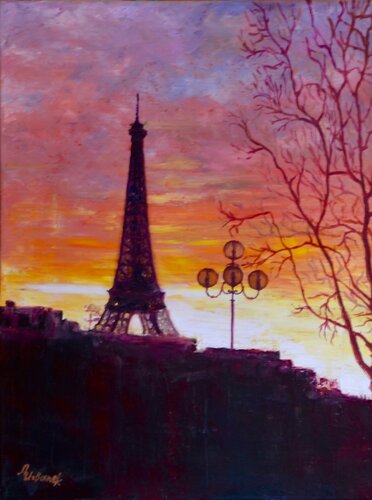 Balade le long de la Seine par Albina Urbanek, Peinture en vente sur Singulart