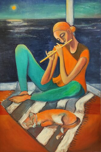 Sérénade au clair de lune de Albina Urbanek, Pintura a la venta en Singulart