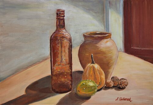 Nature morte aux noix de Albina Urbanek, Pintura a la venta en Singulart