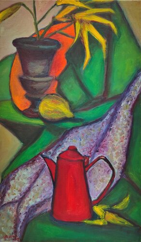 Nature Morte au citron di Albina Urbanek, Pittura in vendita su Singulart